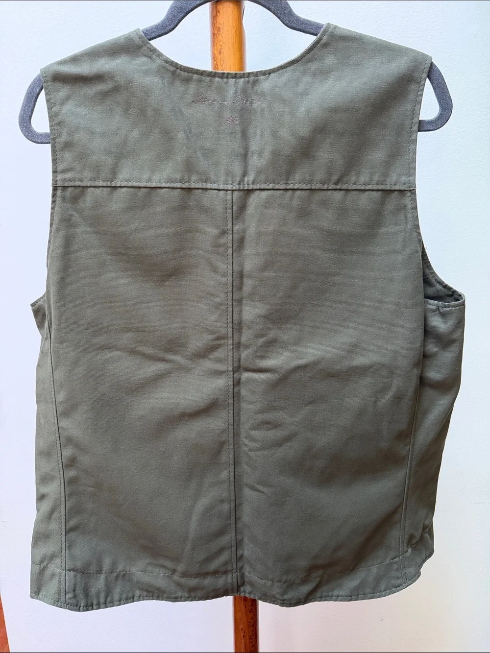 Stormy Kromer Harris Wool Tweed Uptown Herringbone Men's Vest Olive & Brown Sz L